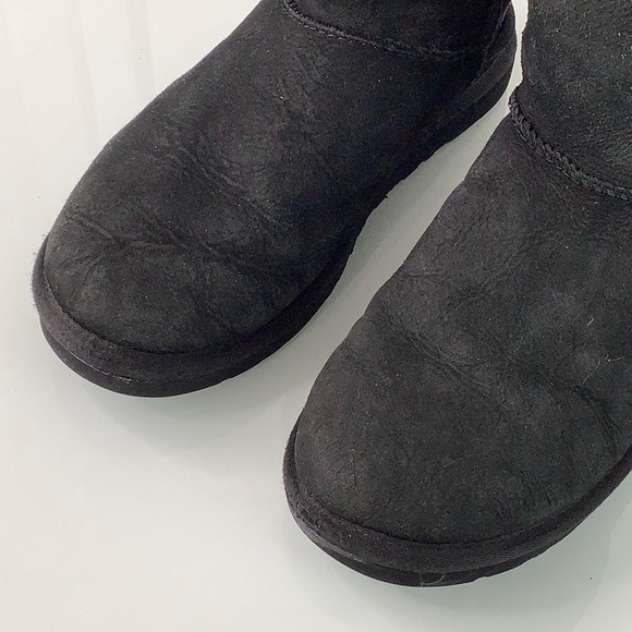 UGG Classic tall black leather boot size 7 EUC - Picture 7 of 15